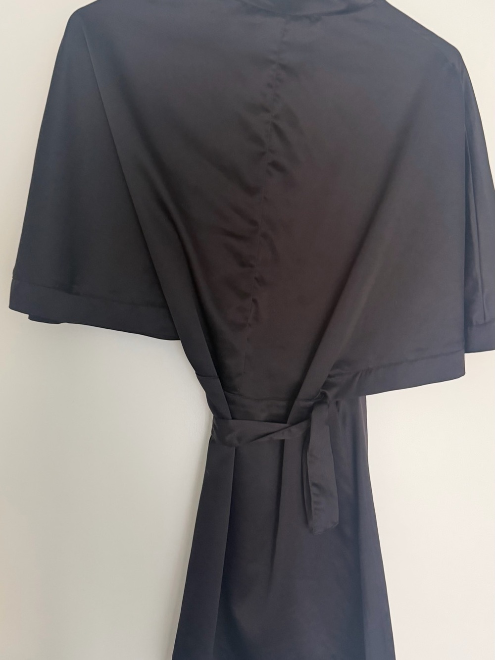 Black Satin Robe - Picture 3 of 4